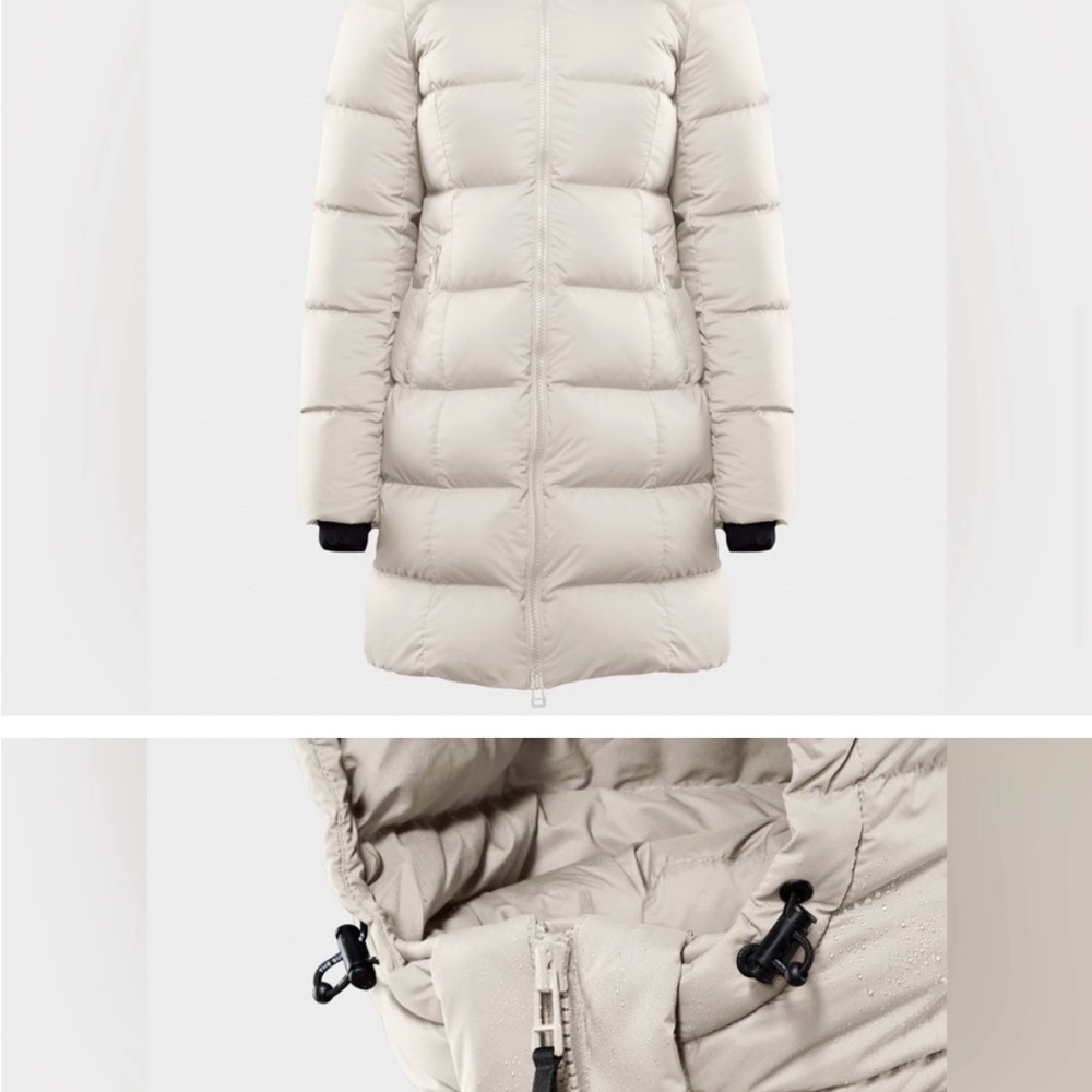 Aritzia Light Beige Long Puffer Coat